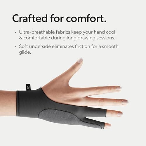 Paperlike's Drawing Glove for iPad - Artist Glove for Drawing on Tablets (Right and Left Hand; 3 Sizes: S, M, L) thumbnail 3