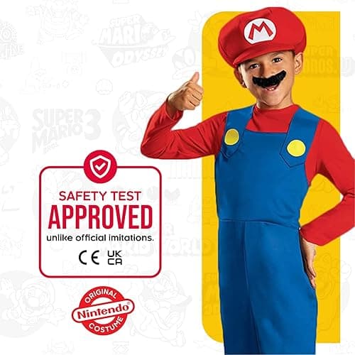Nintendo Super Mario Costume, Officially Licensed Super Mario Brothers Boys Costume - Large/10-12 - Costume thumbnail 4