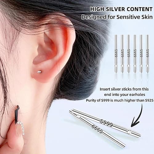 Self Ear Piercing Gun Kit with 18 Pairs of CZ Ear Stud Piercing Tools with Multi-Purpose Ear Gun for Salon and Home Use thumbnail 5