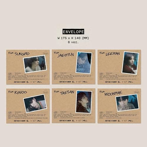 BOYNEXTDOOR - 1st Mini Album [WHY..] (LETTER Ver. - RANDOM Ver.) Post Card + Photo Print + Enverlope + CD-R + Sticker +Lyrics Folded Poster + Photocard + 3 Extra Photocards thumbnail 3