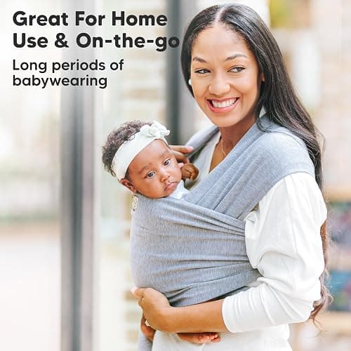 KeaBabies Baby Wrap Carrier - All in 1 Original Baby Carrier Newborn to Toddler Sling, Easy to Wear, Hands Free Bonding, Lightweight, Breathable Infant Wraps (Terracotta) thumbnail 7
