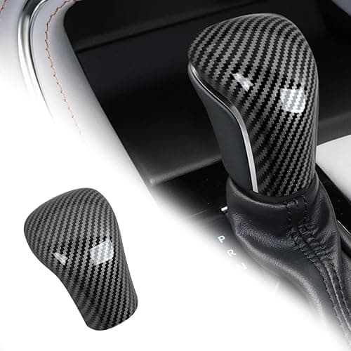 GIPFIRE ABS Carbon Fiber Car Interior Auto Gear Shift Knob Frame Cap Cover Trim Car Protect Accessories Case for Toyota Camry 2018-2025 for Corolla 2020-2024 Automatic Transmission - Image 1