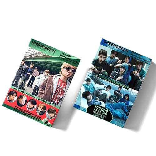127pcs KPOP Photocards GREENGREEN Photo Cards 55pcs Photocards and 72pcs Mini Stickers REDRED Album Lomo Gift for Fans 2026 Greetings Cards MARTIN JAMES JUHOON SEONGHYEON KEONHO Merch (GREENGREEN) thumbnail 7