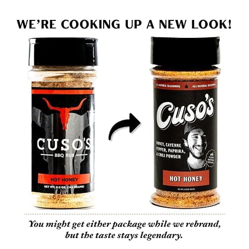 Cuso's Hot Honey BBQ Seasoning Rub - All-Purpose Spice Blend for Meat, Chicken, Pork - Hot Rub for Grilling, Smoking & Cooking - 5 oz Bottle, 1 Count BBQ Spice thumbnail 3