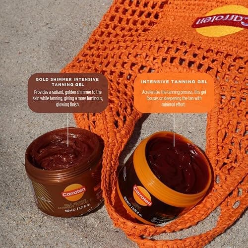 Carroten Intensive Tanning Gel | Browning Indoor/Outdoor Tan Accelerator | Non-Greasy, Water-Resistant with Carrot & Coconut Oil | Vitamin A & E For Moisture & Hydration | 5 Fl Oz + Spatula thumbnail 7