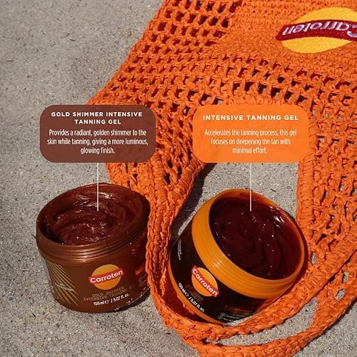 Carroten Intensive Tanning Gel | Browning Tan Accelerator | Non-Greasy, Water-Resistant with Carrot and Coconut Oil | Vitamin A & E For Moisture & Hydration | Made in Greece | 5 Fl Oz - Intensive thumbnail 7
