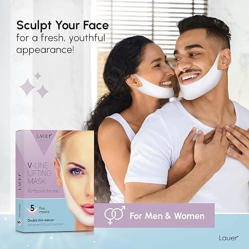 V Shaped Contouring Face Mask Line Shaping Lifting Belt Neck Reduction Jawline Shaper Lift Up Tape Enhancer Patch Firming Tightening Skin Chin Collagen Hyaluronic Acid Stocking Stuffers Women 5 pcs thumbnail 7