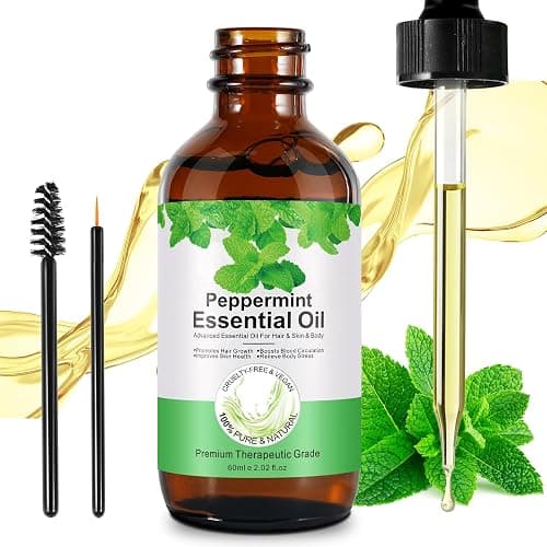 Olio Essenziale di Menta Piperita - Peppermint Oil 60ml per Capelli, Relax e Miscele Corpo - Image 1
