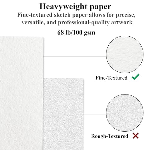 Sketch Book 11 x 14”, 100 Sheets Top Spiral Sketchbook, 68lb /100gsm Drawing Paper Pad, Sketch Pads for Drawing for Adults, Large Sketchbook. thumbnail 3