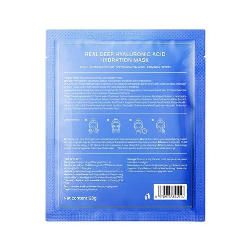 PROF.LING Real Deep Hyaluronic Acid Face Mask, Deep Hydrating & Moisturizing Sheet Mask for Dry, Dehydrated & Sensitive Skin, Intensive Moisture Care, Korean Skincare, 28g x 5 ea thumbnail 7