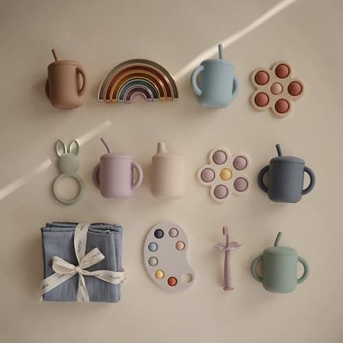 mushie 100% Silicone Baby Sippy Cup | 6 Months+ (Shifting Sand) - Shifting Sand thumbnail 6