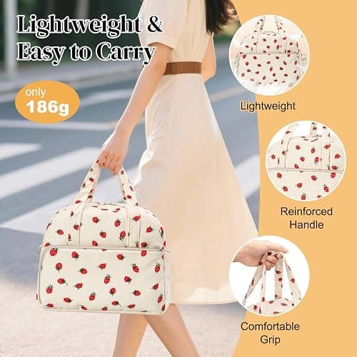 Coobiiya 13L Insulated Lunch Bag for Women & Men, Reusable Corduroy Lunch Tote, Large-Capacity Lunch Box with Leak-Resistant Liner thumbnail 5