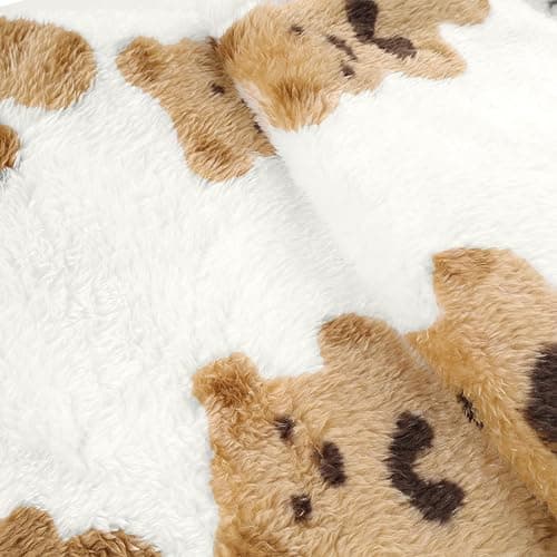 Zeiayuas Fleece Lounge Pants for Women UK Teddy Bear Pyjamas Bottoms Winter Plush Fluffy Pajama Pants Comfy Soft Warm Sleepwear Faux Fur Loose Trousers Girls Cute Print Trousers thumbnail 6