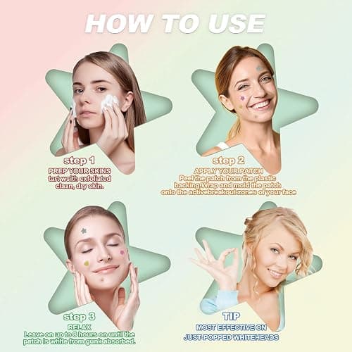 Star Pimple Patches for Face (400 Counts) Festival Beauty Party, Hydrocolloid Cute Acne Patches Cover Zits Blemishes, Zit Patches Spot Stickers Acid Tea Tree Oil,Zit Patches Pads for Skin Care thumbnail 4