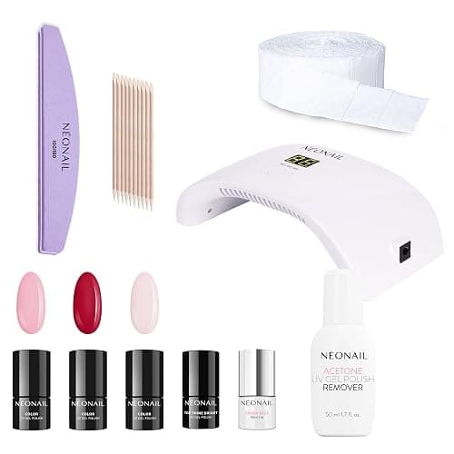NeoNail Perfect Base Starter-Set mit Lampen-LCD-Display, 3 x Nagellacken und Zubehör thumbnail 2