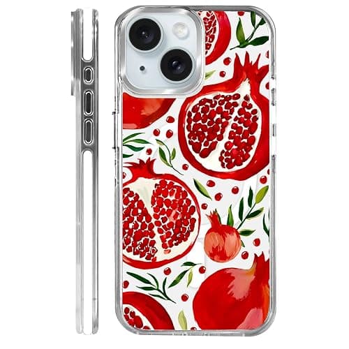 Case for iPhone 15,Fresh Pomegranate Clear Cases,Compatible with MagSafe,Slim Shockproof Magnetic Phone Sleeve Case for Girls Man,Scratch-Resistant Back ﻿ thumbnail 3