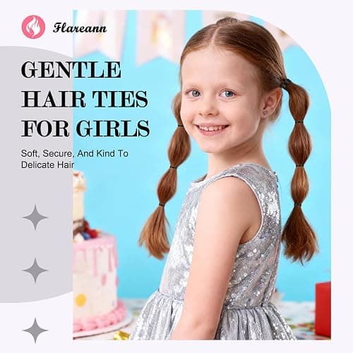 Flareann 2000pcs Black Elastic Hair Bands – Hair Ties, Rubber Hair Ties & Soft Hair Elastics, Strong Stretchy Accessories for Women & Girls thumbnail 3