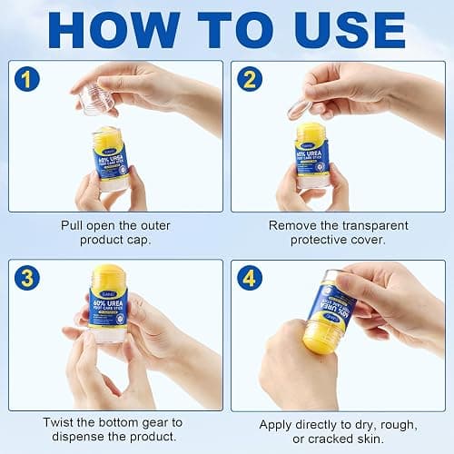 60% Urea Cream Stick plus 2% Salicylic Acid, Maximum Strength Urea Foot Cream Callus Remover for Dry Cracked Heels, Hands, Knees,Exfoliating Moisturizer, Dead Skin Remover Foot Balm 1.4oz (1pcs) thumbnail 6