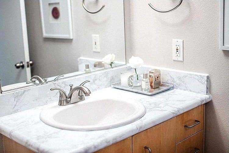 Marble Peel and Stick Wallpaper Granite Wall Paper for Old Furniture Self Adhesive and Removable 17.7 inch x 78.7 inch Marble Contact Paper for Countertops Easy to Apply thumbnail 6