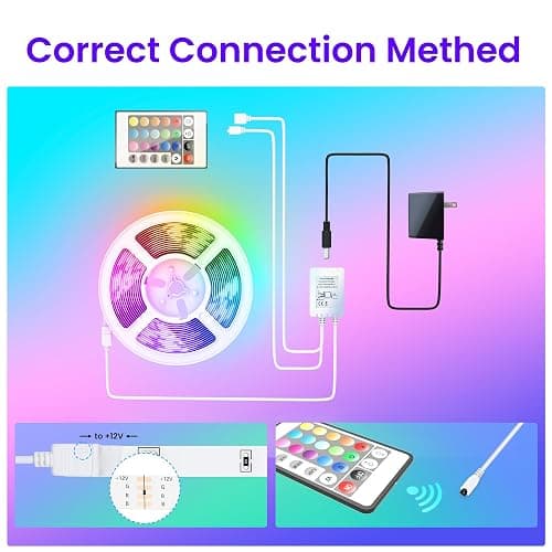 GUPUP LED Lights Strip 100 FT, LED Lights for Bedroom 100ft, RGB Rope Light for Room, Bluetooth APP Control,Color Changing Strip, Sync with Music,para Cuarto, for Bedroom Home Party Decoration thumbnail 7