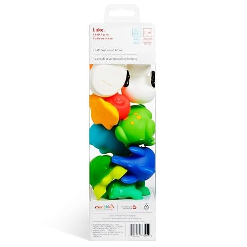 Munchkin Baby Bath Toy Squirts for Babies and Toddlers 9 Months and Up, Lake Animal Squirters, 8 Pack thumbnail 5