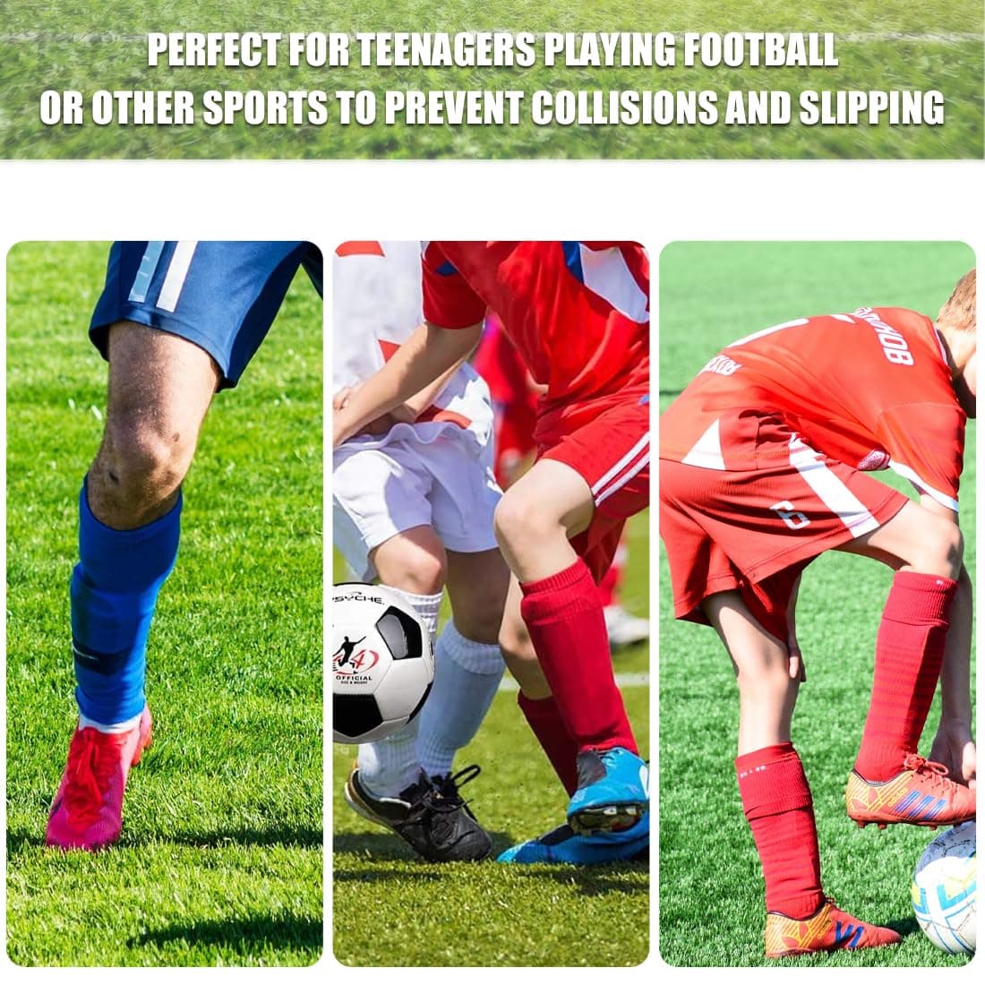 Pack of 2 Mini Football Shin Guards 9.5 x 6 cm Extra Mini Shin Pads Protective Equipment for Men, Women, Children, Boys, Girls thumbnail 6