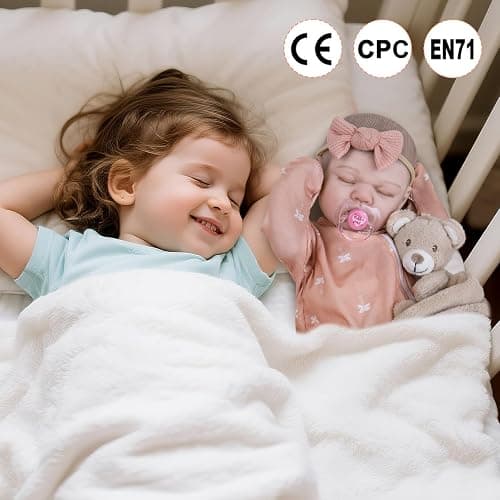 Aori Weighted Reborn Baby Doll - 20 Inch Realistic Lifelike Newborn Girl with Clothing, Soft Body Doll for Girls Age 3+, Best Gift for Christmas/Birthday/Baby Shower thumbnail 3