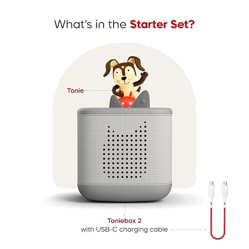 Toniebox 2 Audio Player Starter Set for Kids 1+ with Playtime Puppy - Listen play and grow - Moon Gray thumbnail 3