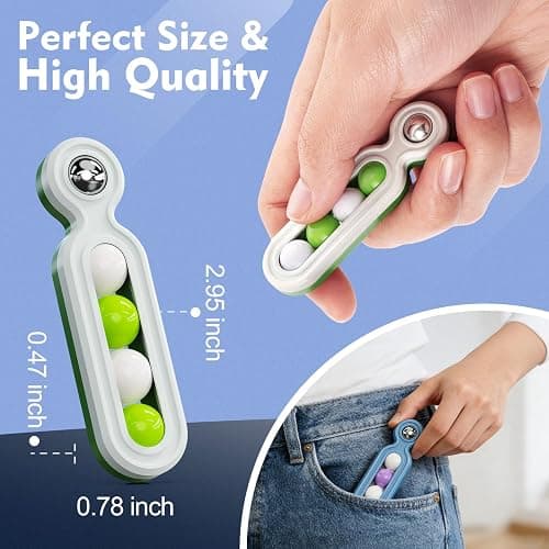 Fidget Toys Adults Stress Relief: 4 Pack Fidget Clicker Toys - Sensory Toys for Autism Kids Calming - ADHD Tools Desk Fidgets for Classroom - Cool Office Gadgets Gifts for Teen Women Men thumbnail 2