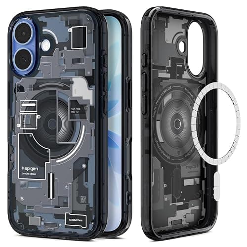 Spigen Ultra Hybrid MagFit Direct Digital Printing Case for iPhone 17 [Custom Design][Compatible with Magsafe] - Zero One Black - Image 1