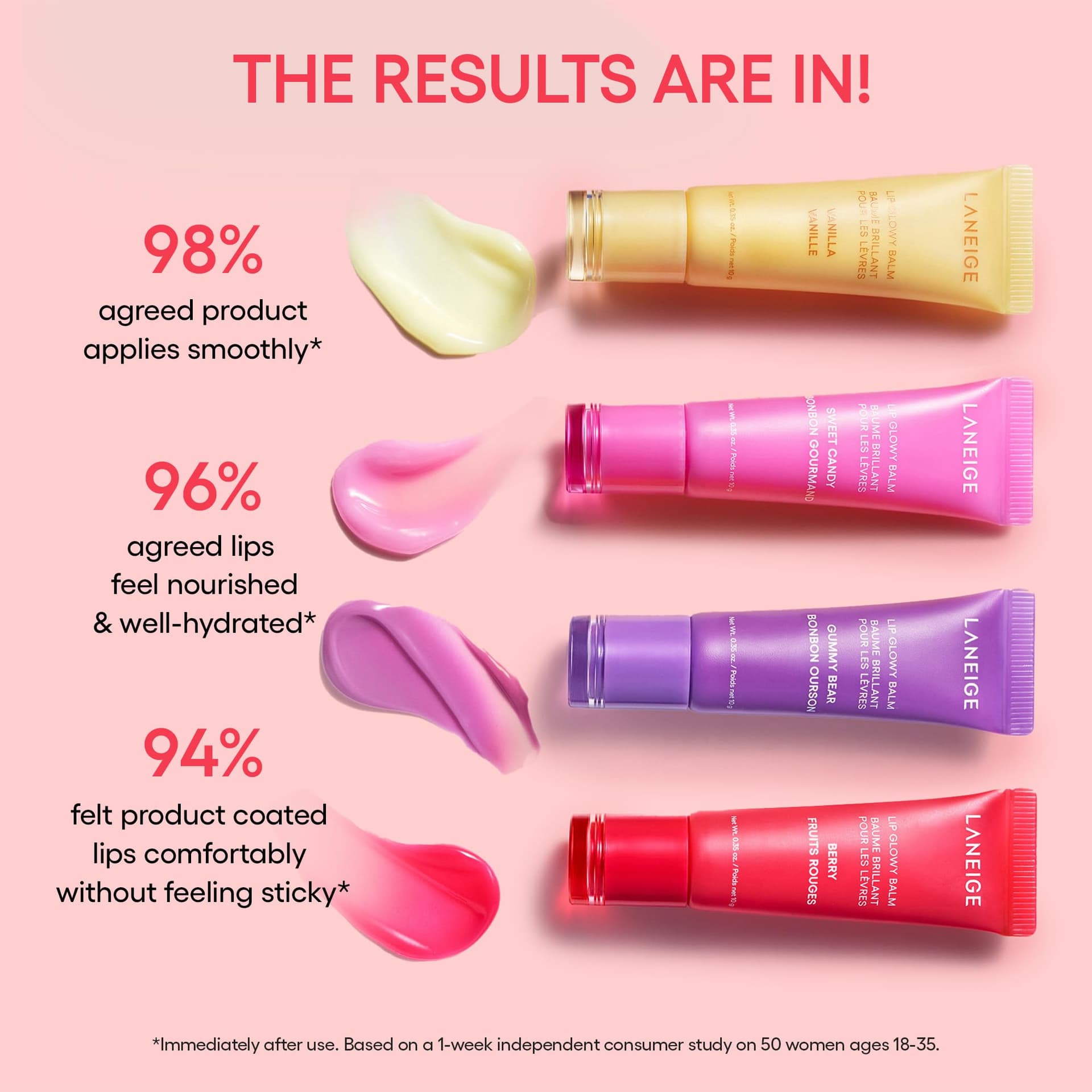 LANEIGE Mini Lip Glowy Balm Set: Keeps Lips Hydrated, Glossy, and Moisturized with Nourishing Shea and Murumuru Butters thumbnail 3