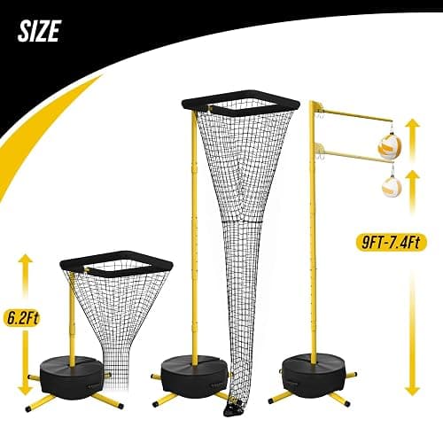 SportzPals Volleyball Spike Trainer & Volleyball Setter Training Net | Easy to Switch Training Modes, Adjustable Height and Angle,Volleyball Training Equipment with Sandbag Base for Indoor Outdoor thumbnail 4