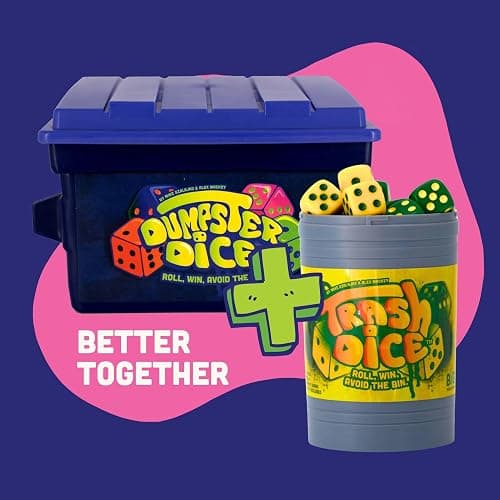 Big Discoveries Dumpster Dice - Fast-Paced Family Dice Game | Fun 4-Player Board and Dice Game with Dumpster, 80 Dice, and Graffiti Stickers | Perfect for Travel, Parties, and Game Night thumbnail 5