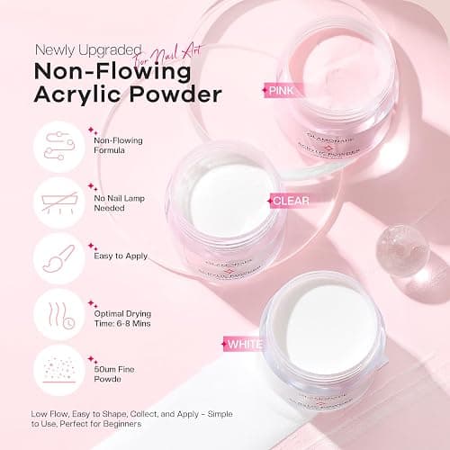 Glamonade Acrylic Nail Kit for Beginners: Professional Acrylic Nail Kit Set with Everything Drill Powder Nail Art Starter Tech Kit at Home Salon Gift thumbnail 3