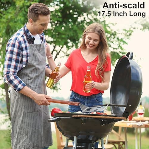 BBQ Accessories for Grill, 7 in 1 Grill Spatula with Fork,17 Inch Barbecue Tools, Dad Gifts, Gifts for Men, Dad, Husband thumbnail 6