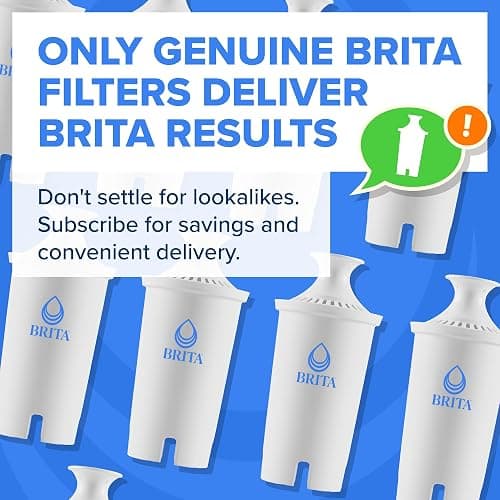 Brita Standard Water Filter for Pitchers and Dispensers, BPA-Free, Reduces Copper, Cadmium and Mercury Impurities, Lasts Two Months or 40 Gallons, Includes 4 Filters for Pitchers thumbnail 9