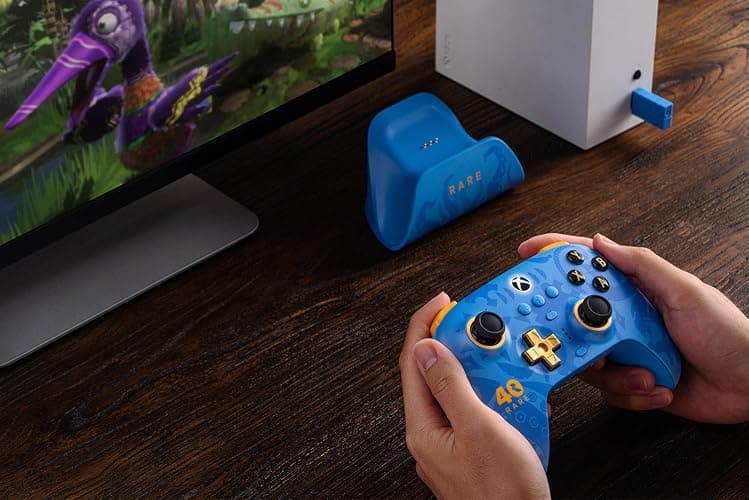 8BitDo Ultimate 3-mode Wireless Controller for Xbox, Hall Effect Joysticks, Pro Back Buttons, Compatibility with Xbox Series X|S & Xbox One, Apple, Windows PC & Android - Rare 40th Anniversary Edition thumbnail 8