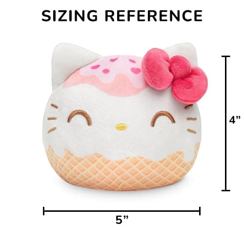TeeTurtle Hello Kitty Reversible 4" Plushie - Hello Kitty Ice Cream - Sanrio Officially Licensed Soft Stuffed Animal thumbnail 2