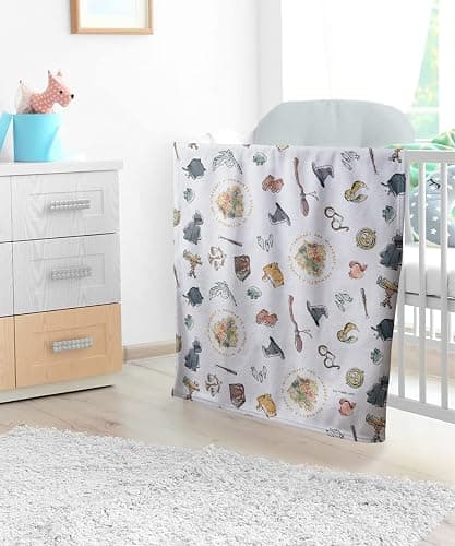 Harry Potter Lightweight Baby Blanket, 30"X40", Whimsical Icons Unisex for Infants Girls & Boys thumbnail 6