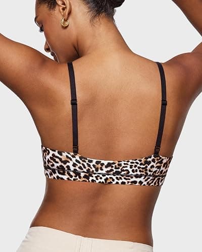INLYRIC Women's Unlined Wireless Sports Bralette | Comfort, Unpadded, Scoop Neck, Wirefree, Dual-layer, Seamless, Pull-on, Adjustable Straps, Gentle Support, Lounge thumbnail 2