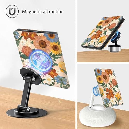 CoBak Stand Case for 7" Kindle Paperwhite 12th Gen 2024 and Kindle Colorsoft with Hand Strap - Compatible with iPhone MagSafe, for Samsung/Belkin/Anker Wireless Charging Pads, Durable, Auto Sleep Wake thumbnail 6