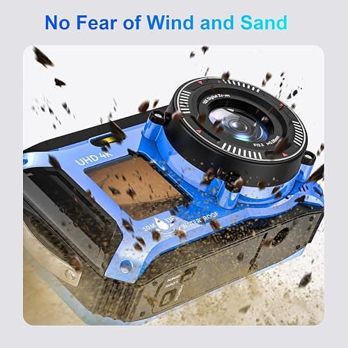 4K Underwater Camera 33FT Waterproof Camera for Snorkeling with 32GB Card Dual-Screen Compact Dustproof Floatable Autofocus UHD 64MP Point and Shoot Digital Camera 1500mAh Battery thumbnail 5