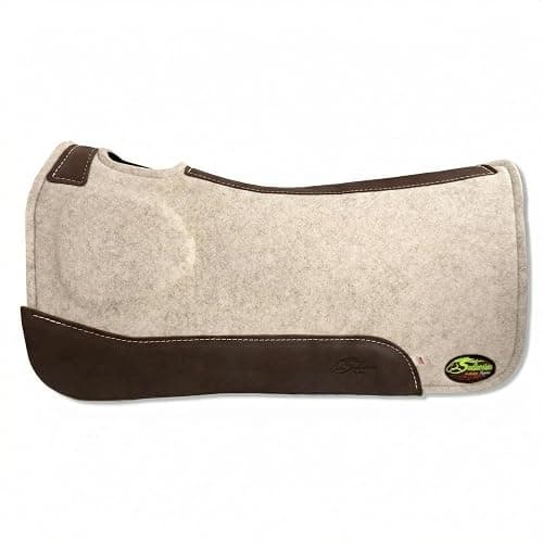 Southwestern Equine OrthoRide Made in USA Premium All Wool Build up, Saddle Pad Western, Classic Contour Saddle Pad, Ortho Pad Horse Saddle Pad, Saddle Blanket, 30x30 & 31x32 thumbnail 4