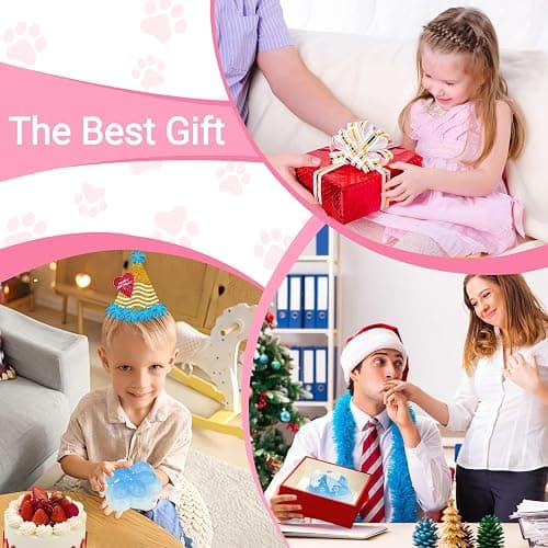 Big Taba Squishy Cat Paw Fidget Toy, Squishies Squeeze Toys for Girls 4-8, Ultra-Soft Sticky Sensory Toy Party Favors for Kids 8-12, Autism Stress Relief (Blue and Clear) thumbnail 8