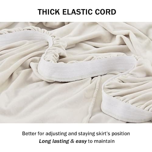 NICEEC Armchair Cover Super Soft 1-Piece White Armchair Slipcover Stretch Universal Spandex Couch Covers for Living Room Easy Fit Washable Furniture Sofa Protector with Skirt thumbnail 6