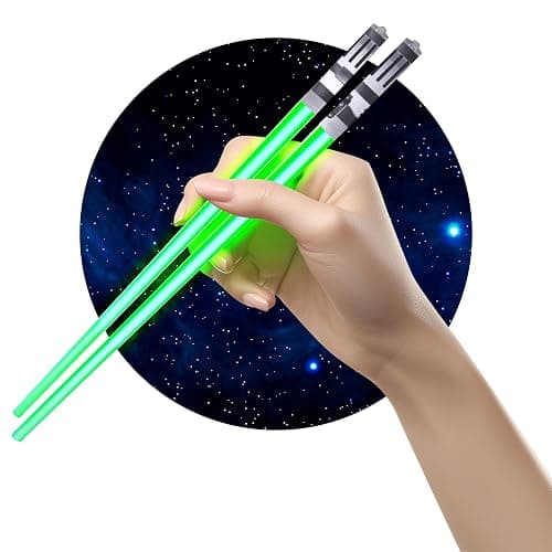 Chop Sabers Light Up Lightsaber Chopsticks, Green Pair - Image 1
