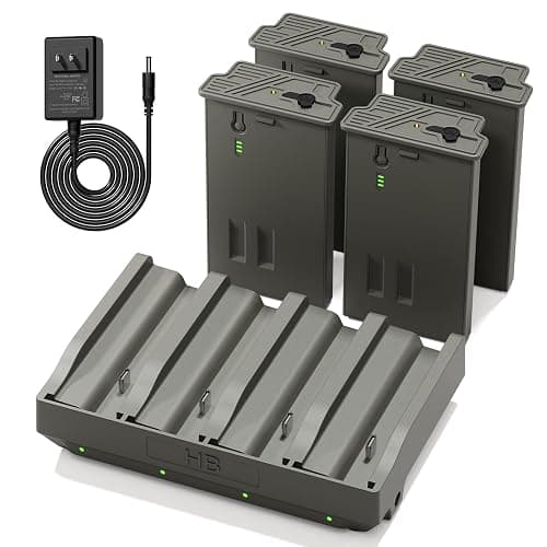 4 Pack New Reveal Lithium Battery Pack Trail Camera Battery + 4 Port Battery Charger Compatible with Reveal Hunting Camera Ultra, Pro 3.0, X Gen 2.0 3.0, X Pro,XB, SK,X (4pcs Batteries+Charger) - Image 1