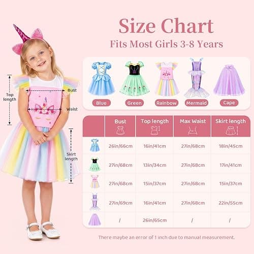Meland Princess Dress Up Trunk for Girls 3-8, Toys Gift Set for Holidays thumbnail 7