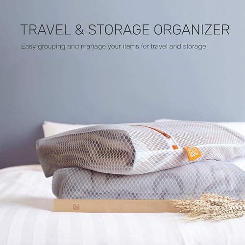 Mesh Laundry Bags for Delicates – 2 XLarge Durable Net with Anti Rust Zipper, Hanging Loop-Garment Safe Wash Bags and Organizer for Washing Machine, Lingerie, Jacket, Bra, Shoes, Sweater, Travel. thumbnail 8