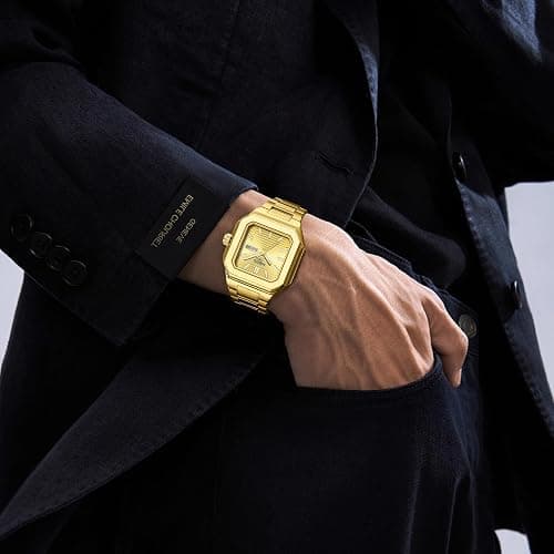 NIBOSI Men Watches Analog Quartz Stainless Steel Silver Watches for Men Waterproof Business Classic Watch with Day and Date Display Wrist Watch for Work and Casual Wear thumbnail 5
